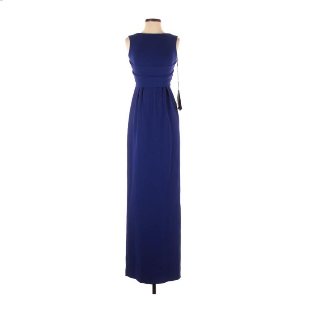 Escada Maxi Cocktail dress NWT SZ 32 Royal Blue - Picture 2 of 7